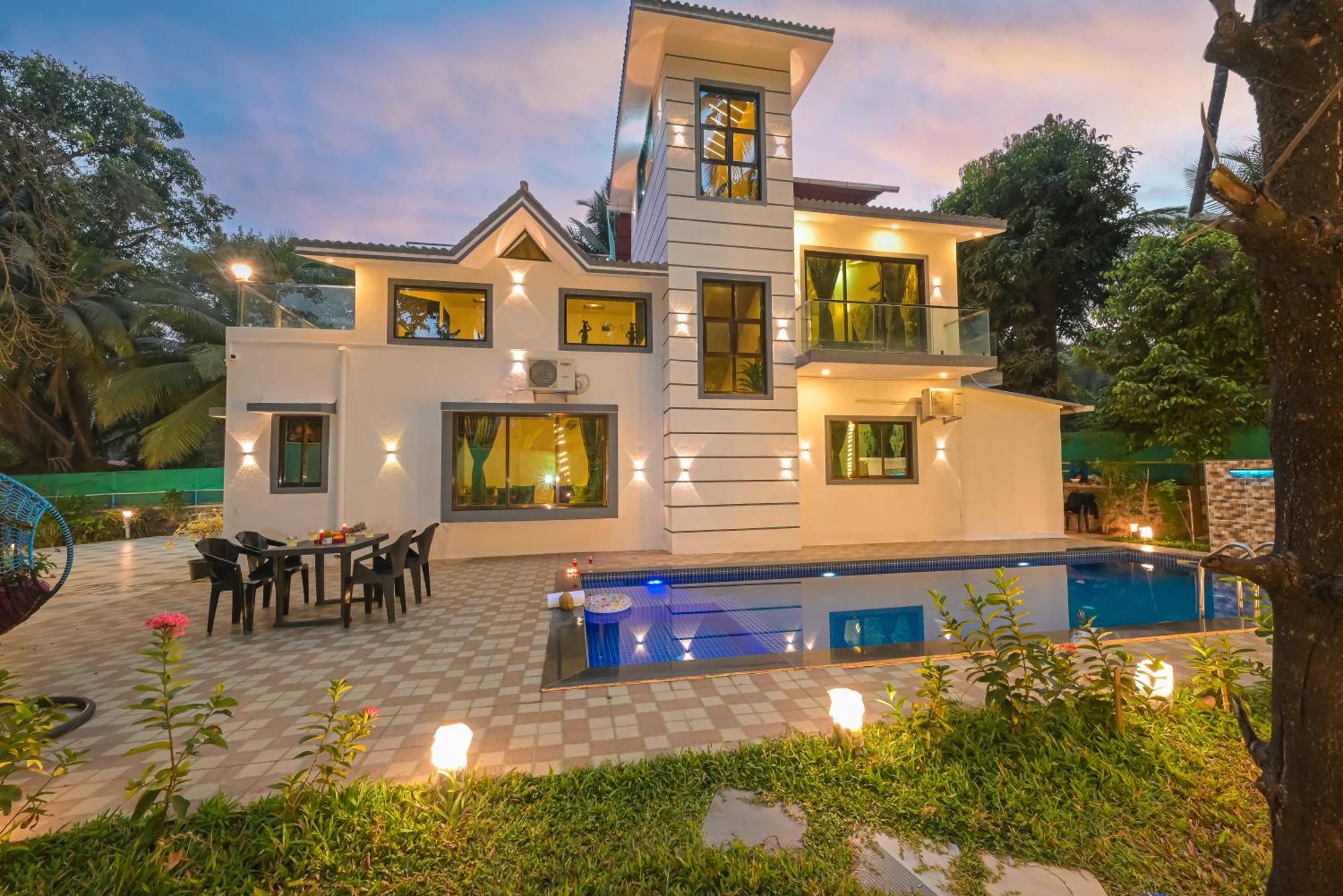 Seas The Day Luxurious 5Bhk Villa 2Min From Awas Beach With Huge Private Pool Alībāg Ngoại thất bức ảnh